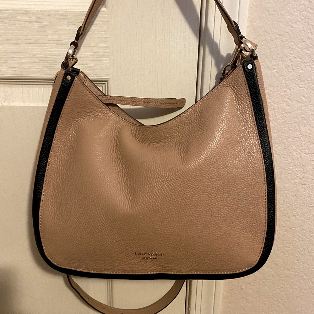 Kate Spade Tan and black outline Crossbody